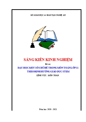 Sáng kiến kinh nghiệm Dạy học một số chủ đề trong môn Toán lớp 11 theo định hướng giáo dục STEM