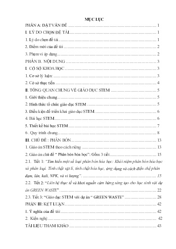 Sáng kiến kinh nghiệm Khơi nguồn cảm hứng sáng tạo cho học sinh thông qua giáo dục STEM với chủ đề Phân bón hóa học – SKG 11 cơ bản