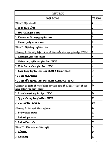 Sáng kiến kinh nghiệm Thiết kế và tổ chức tổ chức dạy học - Bài học STEM “mô hình trồng rau thủy canh” trong bài 4 Vai trò của các nguyên tố khoáng - Sinh học 11